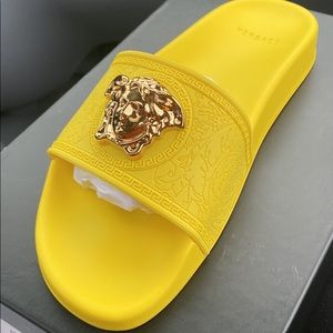 Yellow Versace slide